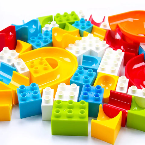 Duploed Blocks Funnel Slide Bricks Toys