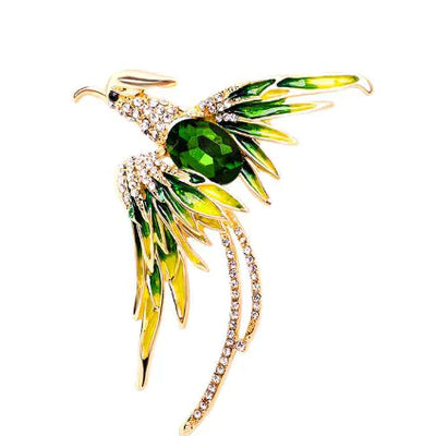 Crystal Phoenix Brooches