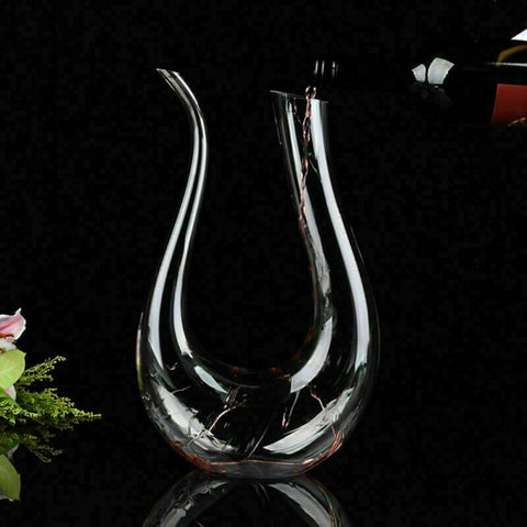 Crystal U-shaped Wine Decanter