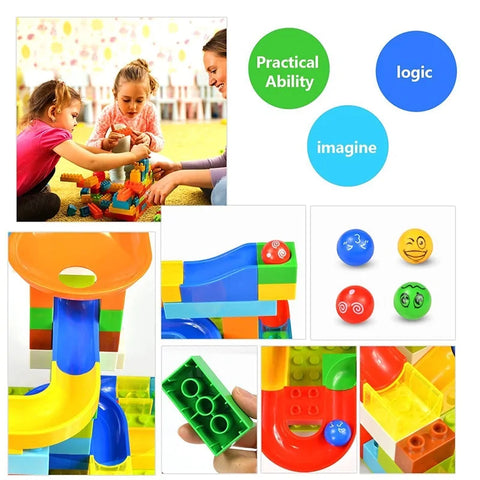 Duploed Blocks Funnel Slide Bricks Toys