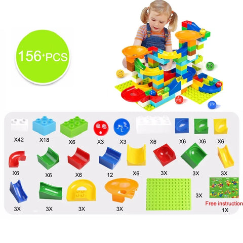 Duploed Blocks Funnel Slide Bricks Toys