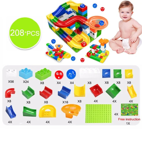 Duploed Blocks Funnel Slide Bricks Toys