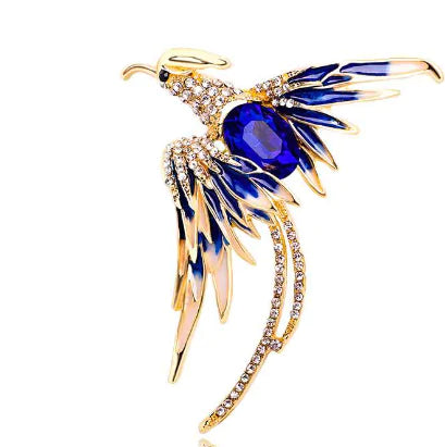 Crystal Phoenix Brooches